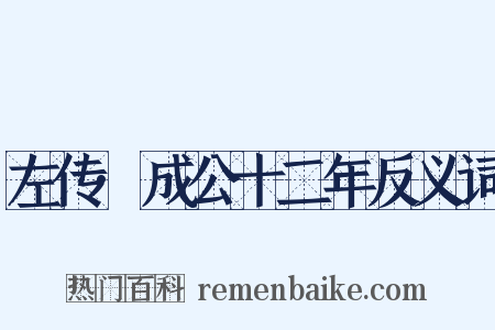 左传·成公十二年反义词是什么意思的图片